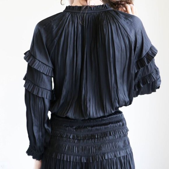 Ulla Johnson Elisabetta Dress in Noir - Picture 3 of 11